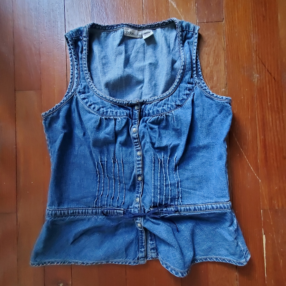 St. John's Bay Denim Vest/Tank